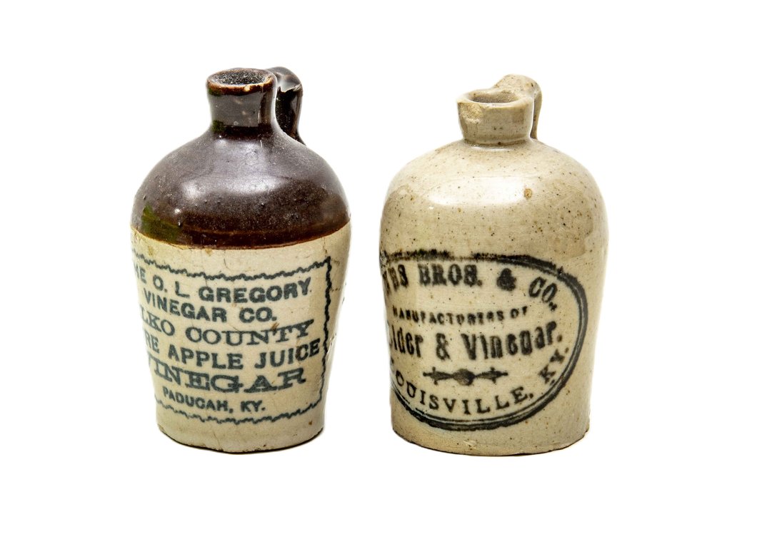 Antique Jones Bros. & O.L. Gregory Vinegar Jugs