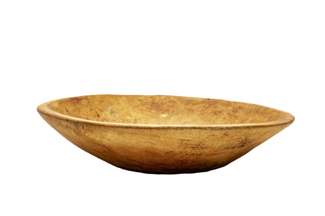 Vintage Hand Carved Primitive Dough Bowl