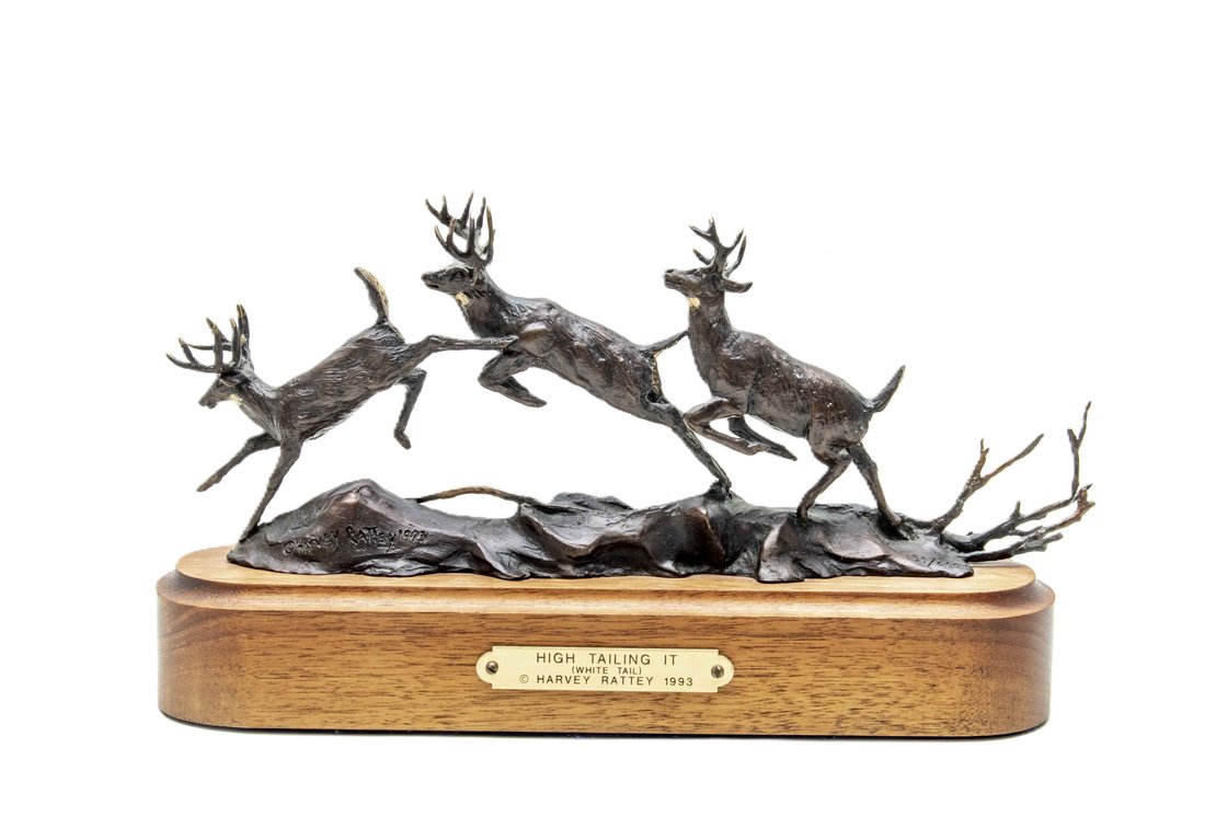 Vintage LE Bronze Sculpture by Harvey Rattey