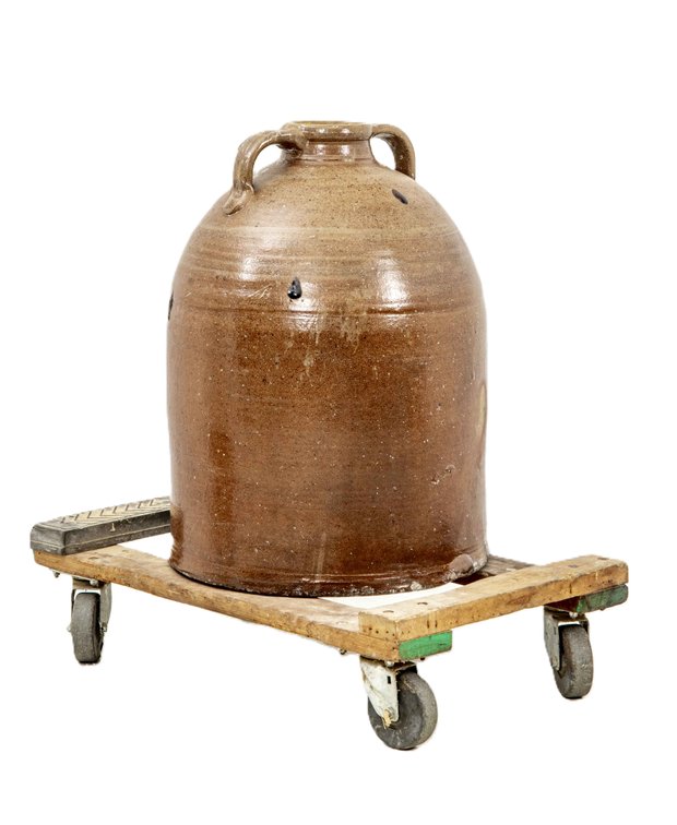 Rare Antique Extra Large Stoneware Water Cooler Jug - Tennessee Attributed