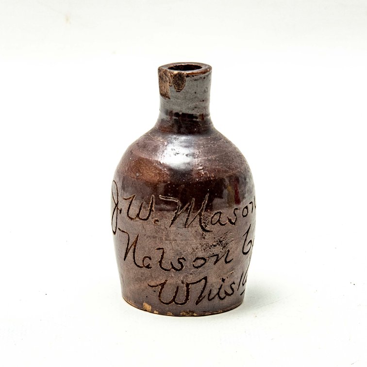 Antique Mini Scratch J.W. Mason Stoneware Jug