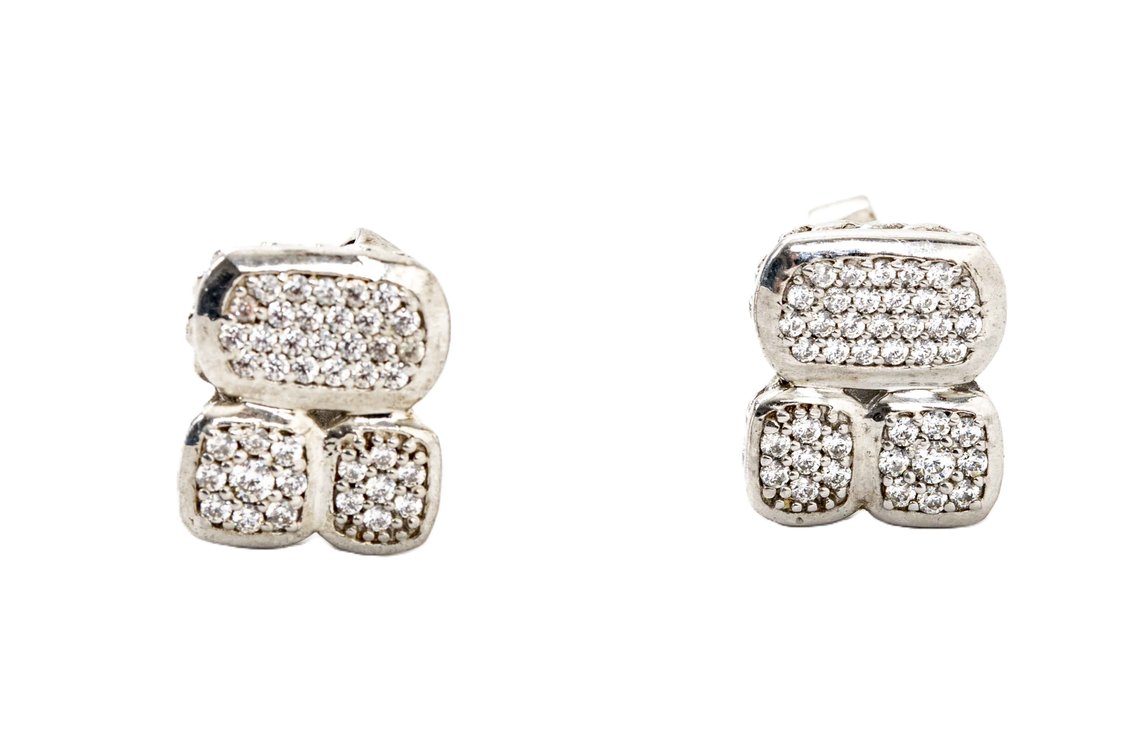 D. Yurman- Diamond Confetti Earrings- 3.9 G
