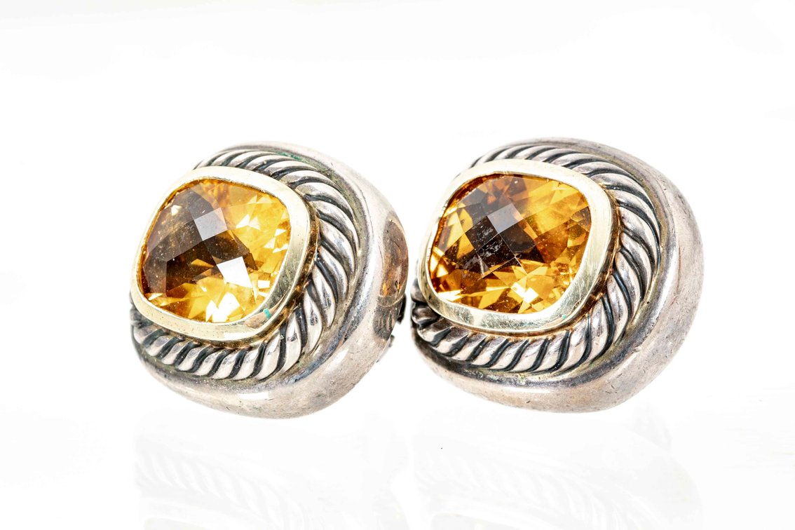 D. Yurman- Topaz Albion Cable Earrings- 20.7 G