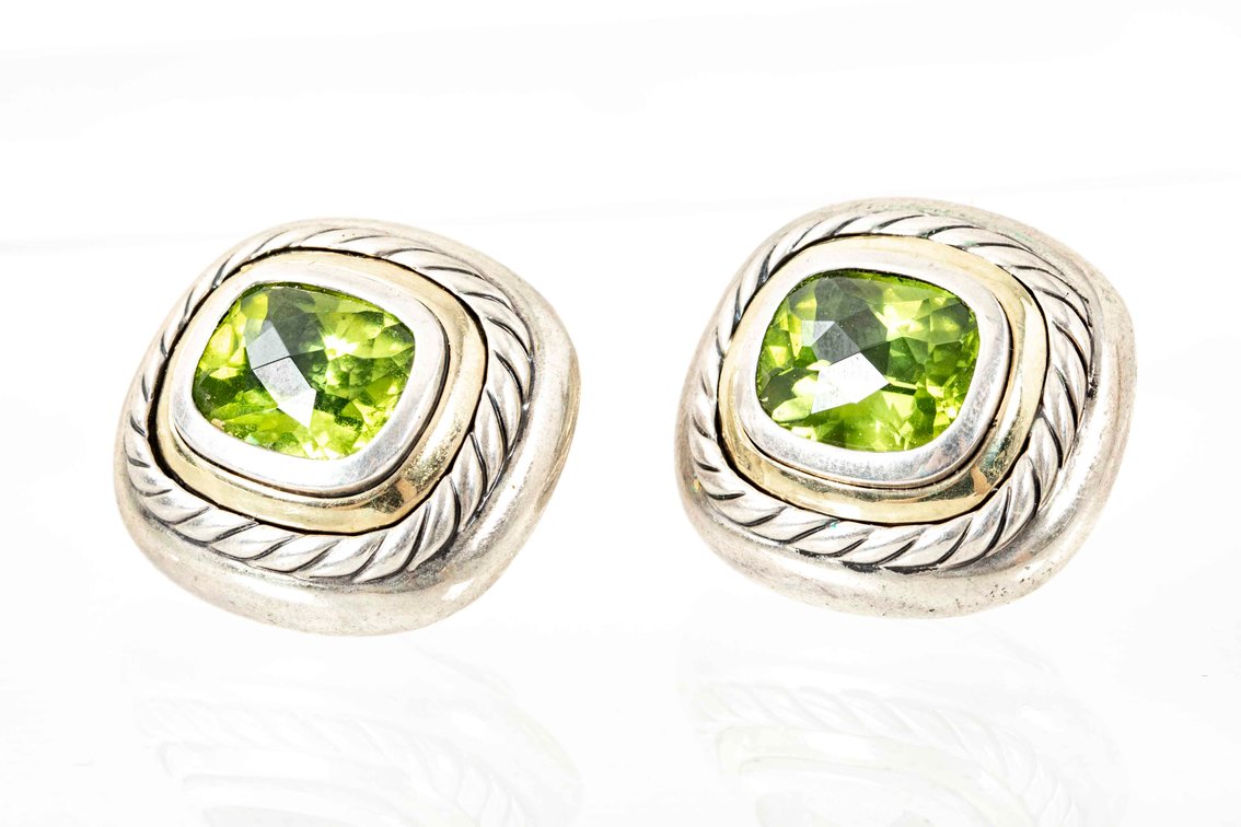 D. Yurman- Peridot Albion Cable Earrings- 30.4 G