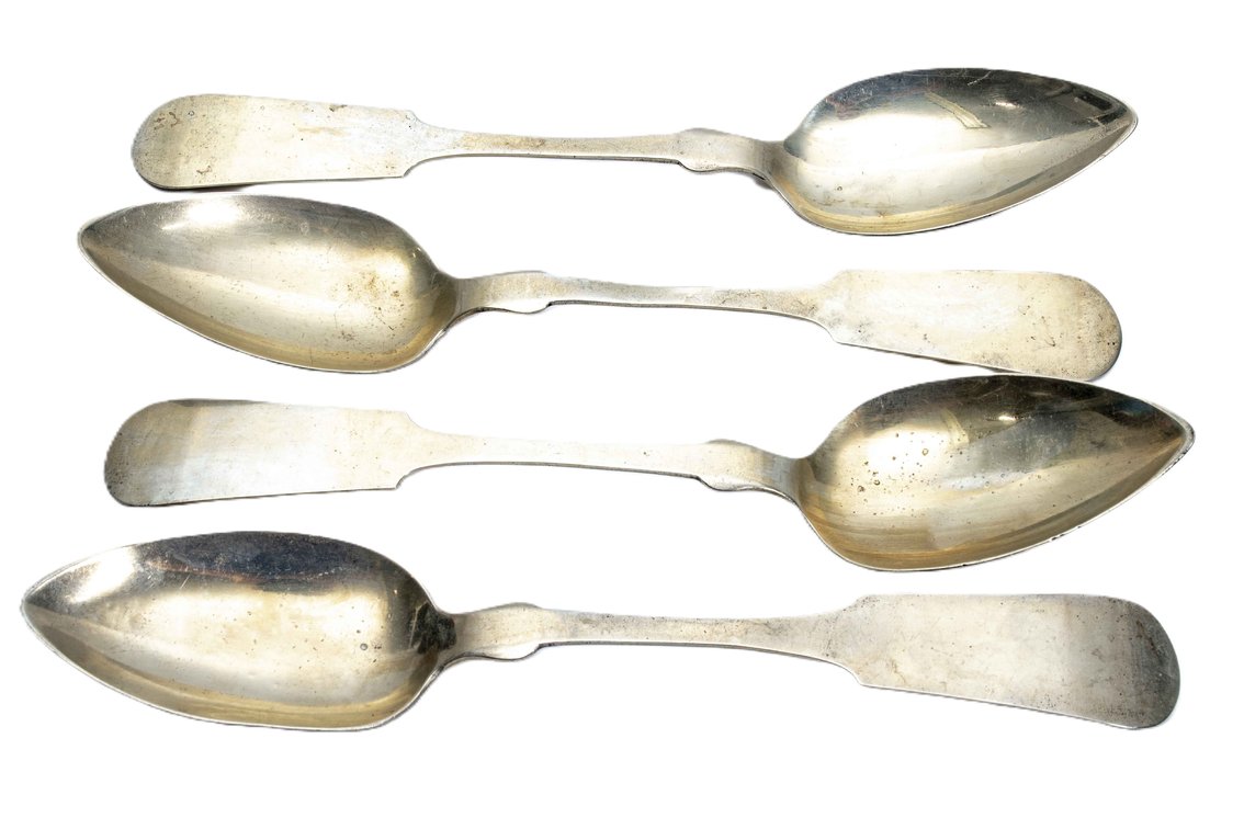 4 Holmes & Tuttle Coin Silver Spoons- 167.7 G