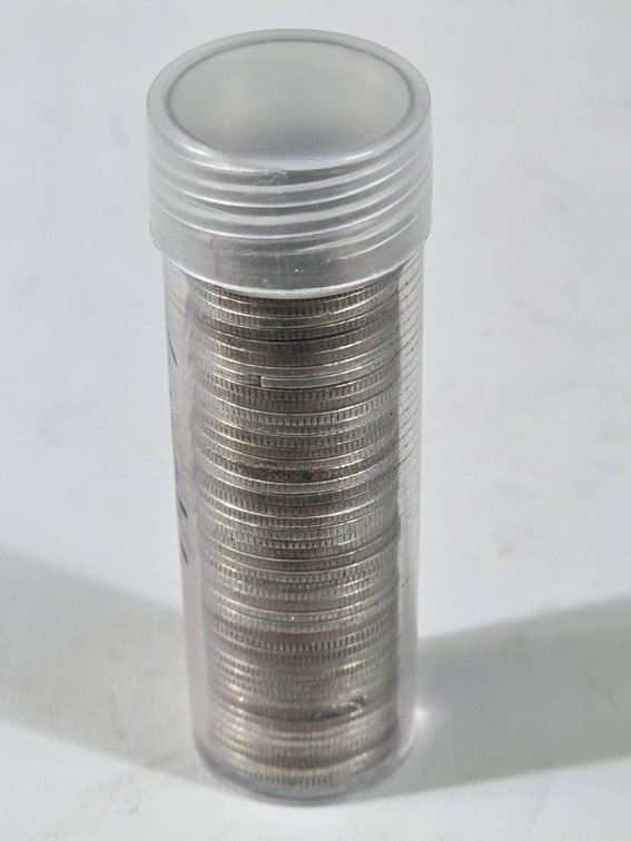 50 Mercury Silver Dimes in Plastic Tube