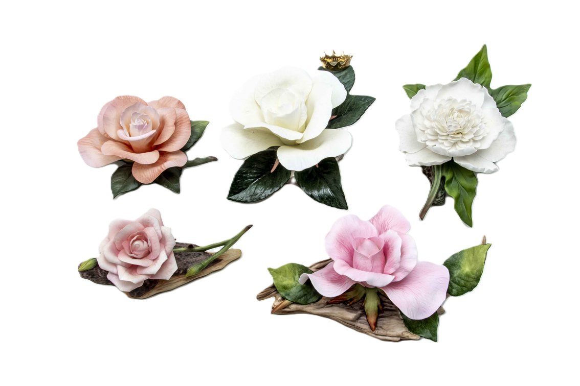 Boehm Roses & Peony Sculptures