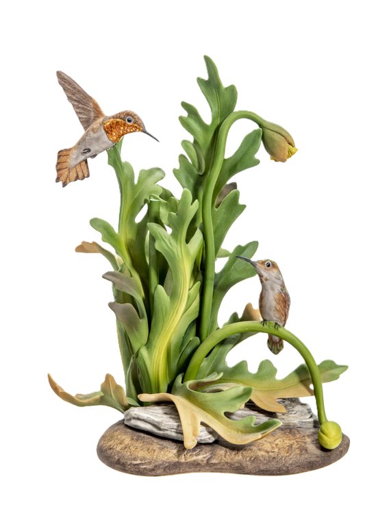 Boehm Rufous Hummingbirds Figurine