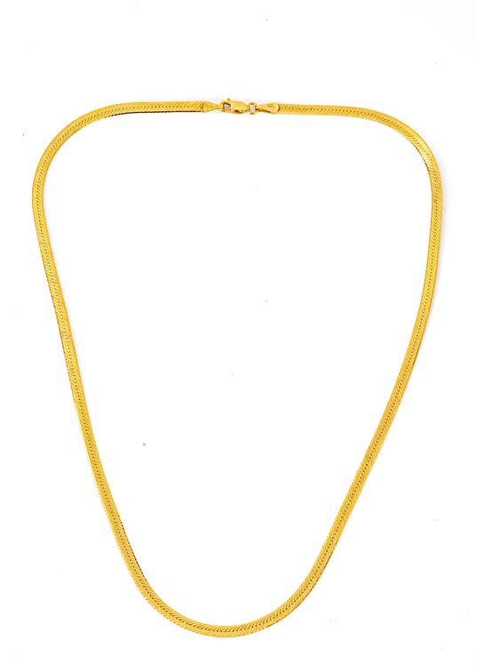Flat Snake 14K Gold Chain- 10.4 G