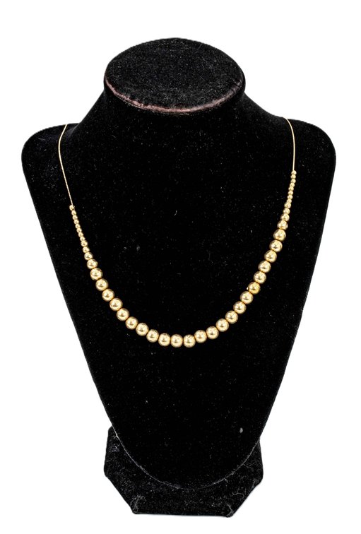 14K Gold Chain with Graduated Balls- 5.8 G