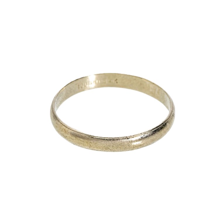 Men's 14K W. Gold Band- Size 11.5- 2.2 G