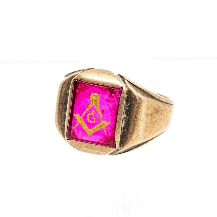 10K Gold Masonic Ring- 6.7 G