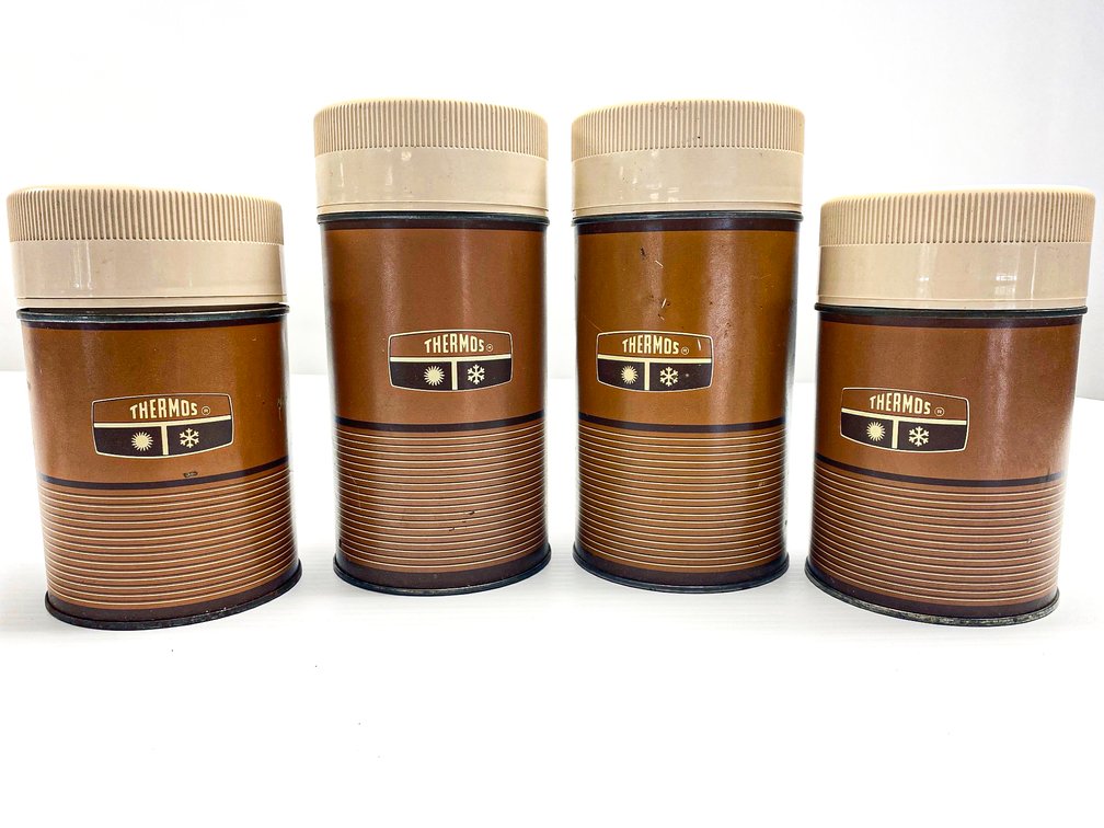 Four 1967 King-Seeley Thermos Co.  Vacuum Bottles