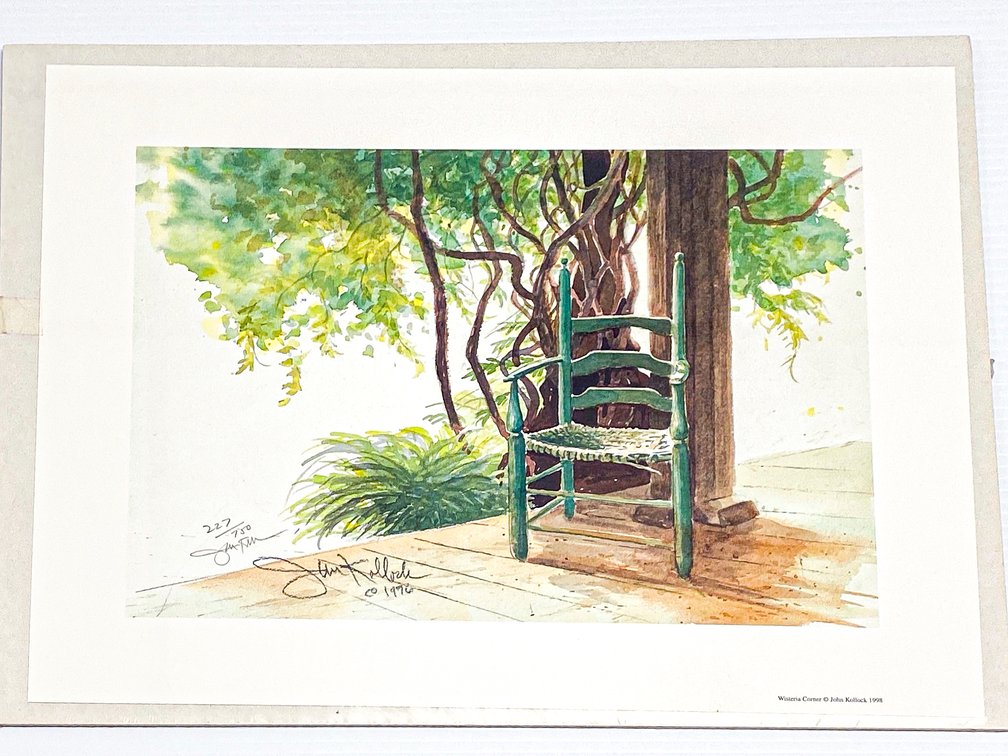 John Kollock Print ‘Wisteria Corner’