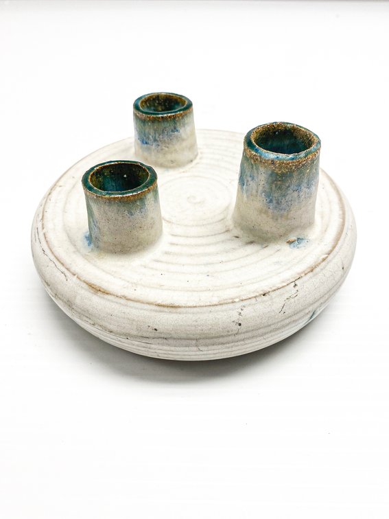 McCarty Pottery, MS Three-Pipe Candle Holder