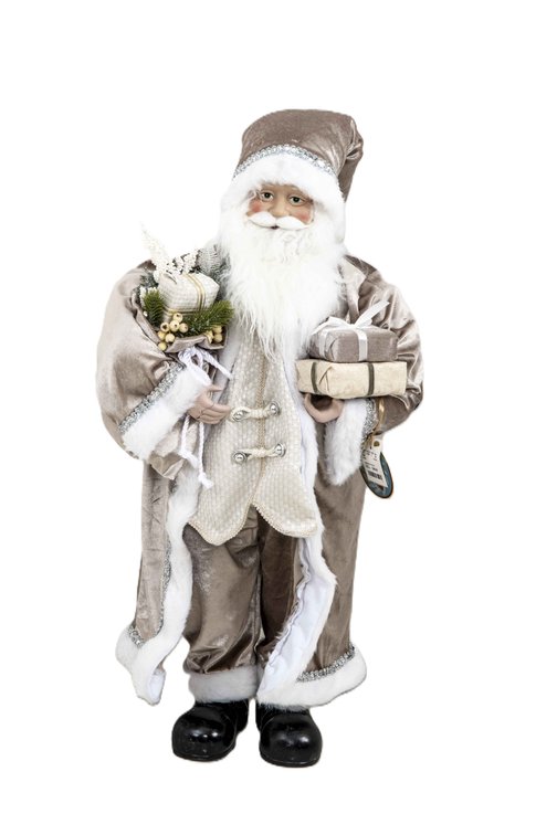 Tinsel & Fir Standing Santa Claus