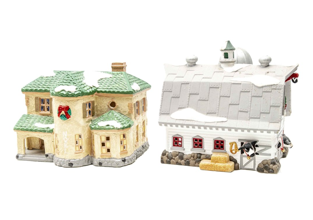 Two- Dept. 56 Snow Village- Dairy & Palos Verdes