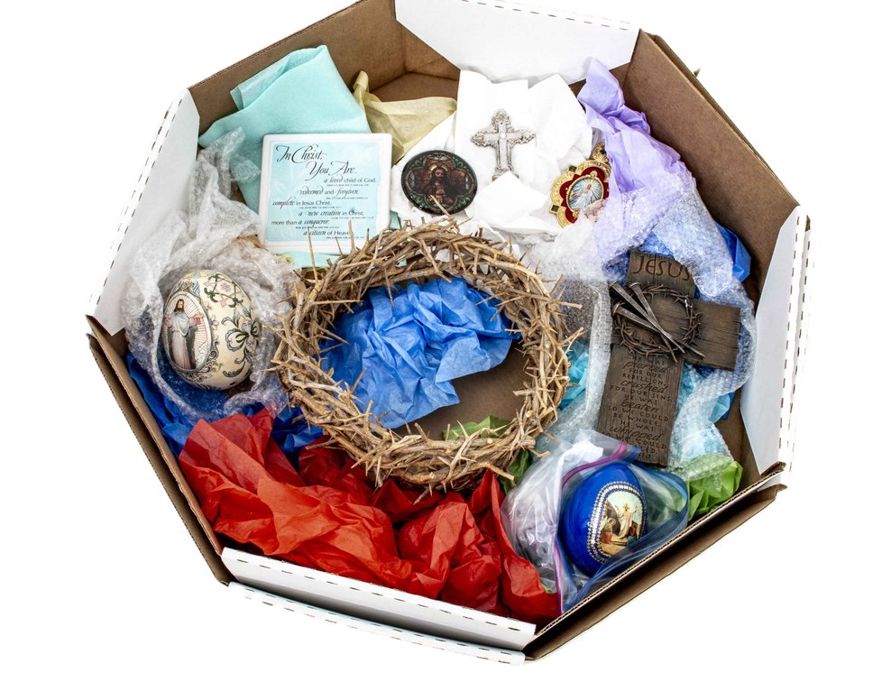 Crown of Thorns, Wall Cross, Religious Eggs +