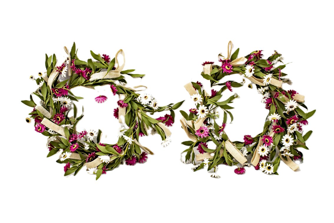2 Summer Cone Flower Wreaths in Box