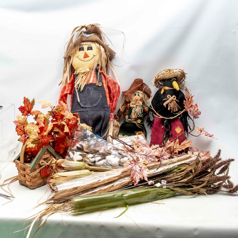 Tubs of Assorted Fall/Thanksgiving Decor Items