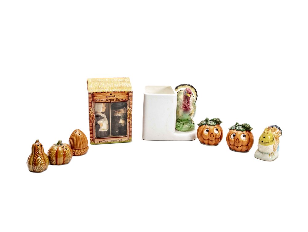 Fall Salt Shaker Sets & Turkey Vase