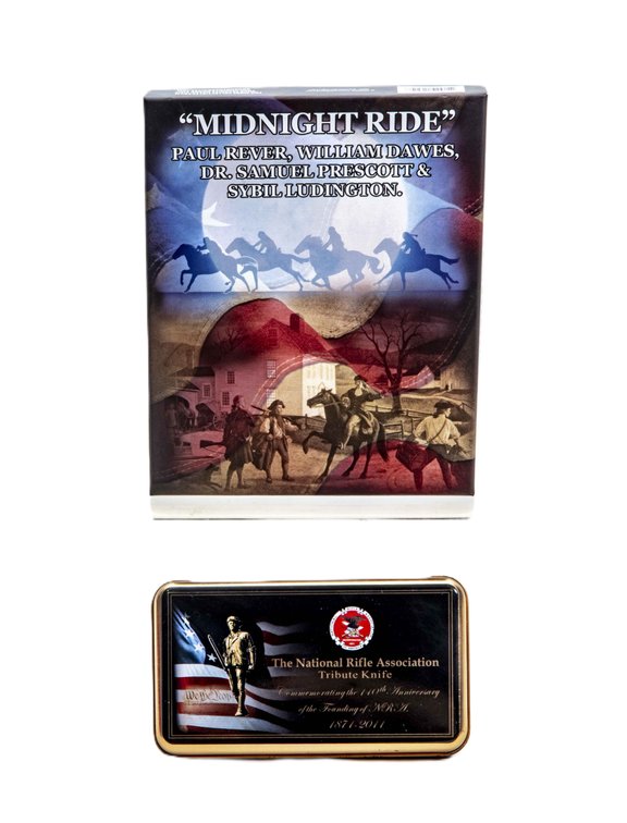 NRA & Midnight Ride Knives & Sharpening Stone
