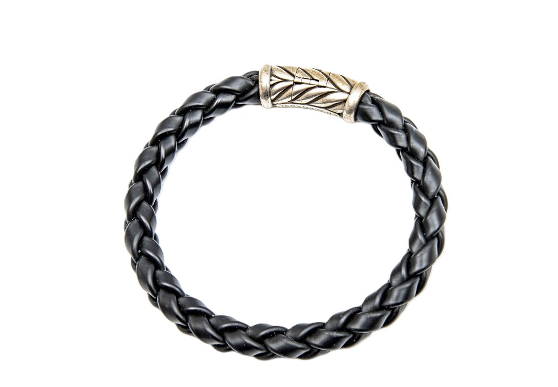 David Yurman Sterling & Leather Bracelet- 24 G