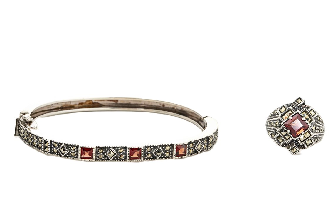 Judith Jack Sterling Bangle & Ring Set- 30.7 G