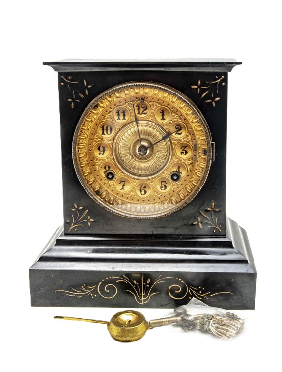 Ansonia 1882 Patent Cast Iron Mantle Clock