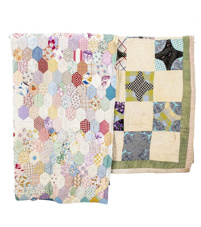 2 Handstitched Quilts