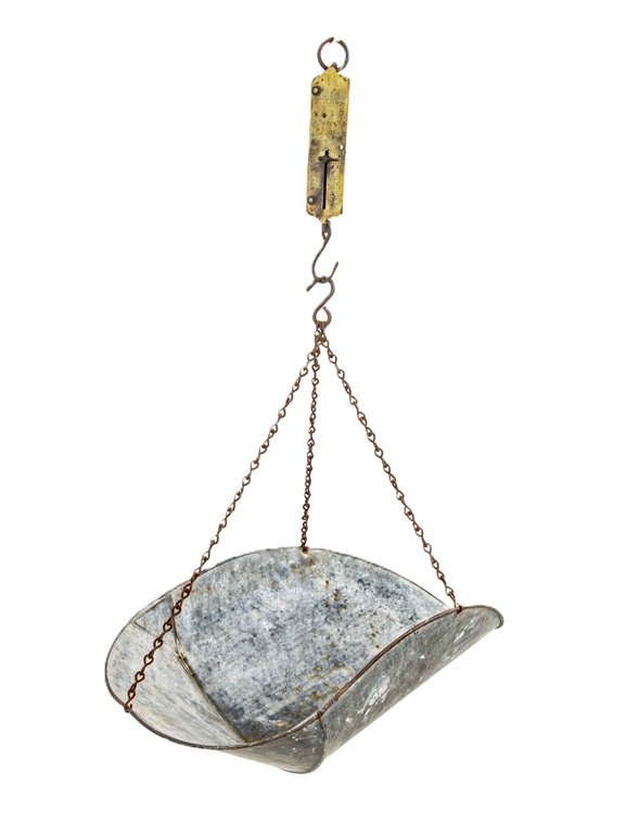 Chatillon's Spring Scale 1867 +Hanging Metal Scoop