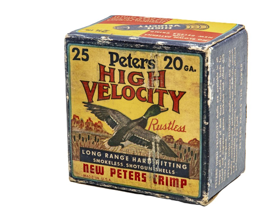 Vintage Peters 20G Shotgun Shell Box- 25 Shells