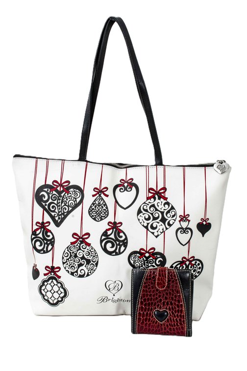 Brighton Peace Tote Bag + Leather Croc Wallet