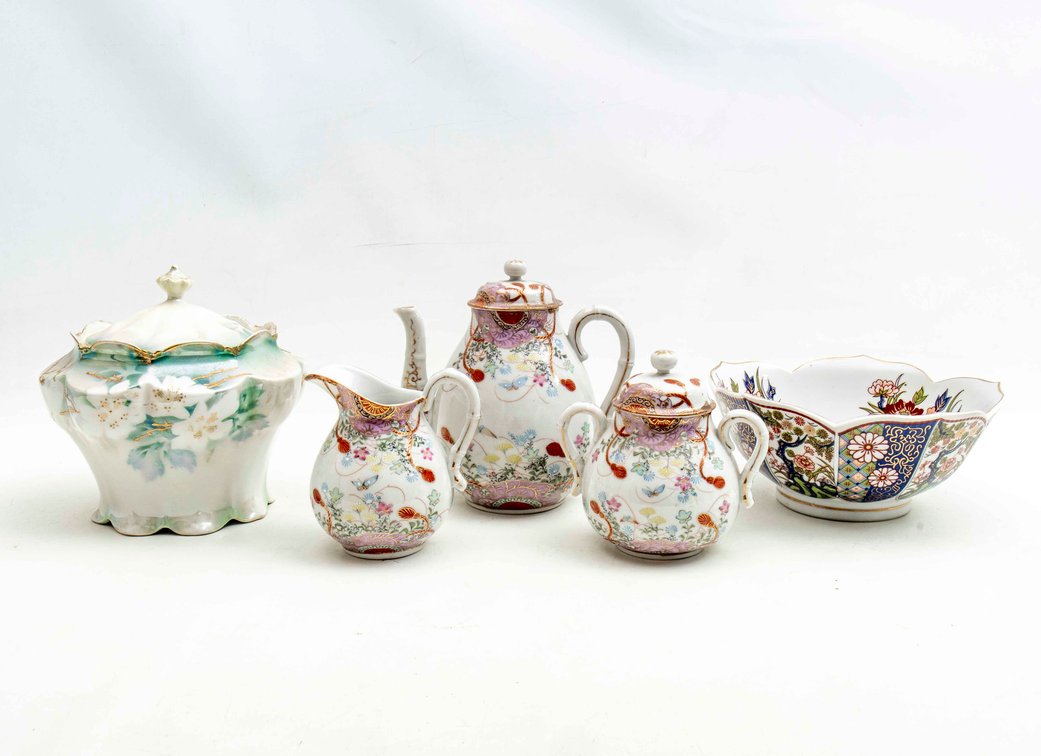 East Asian Dishes & R.S. Prussia Jar