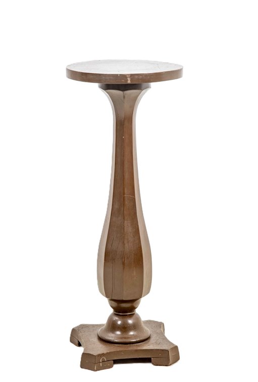 Brown Solid Wood Pedestal