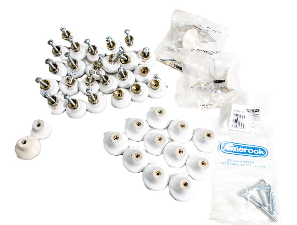 38 Various Porcelain Drawer Pulls