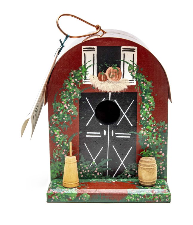 Hand Painted Robinwood Works Copper Roof Birdhouse
