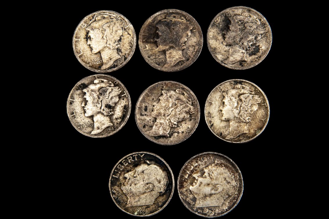 8 Silver Dimes