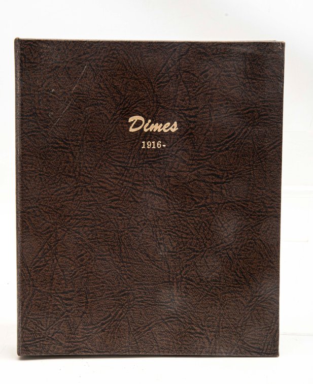 Mercury and Roosevelt Dime Collection in Book
