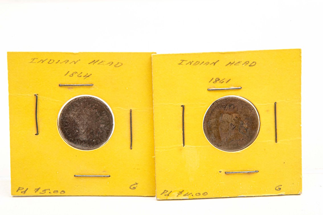 1861, 64 Indian Head Pennies - Civil War Years