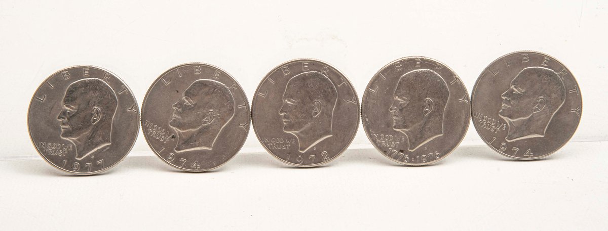 5 Eisenhower Dollars