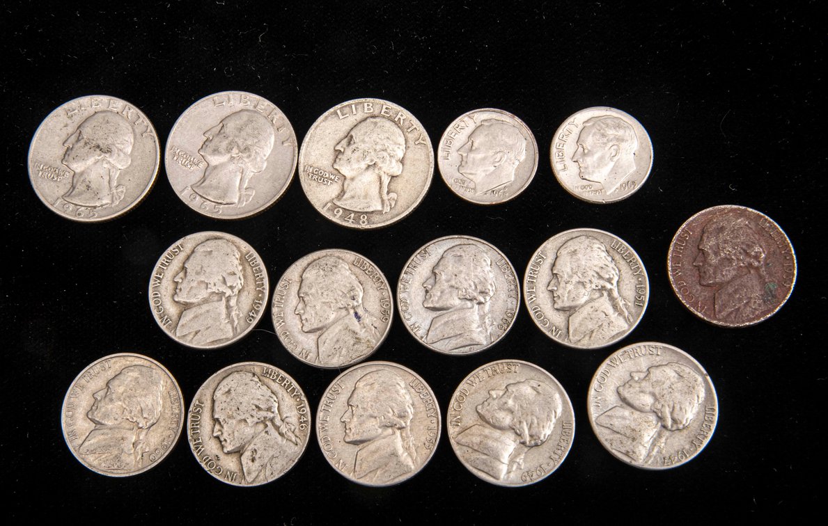 1940's - 60's Quarters, Nickels and Dimes