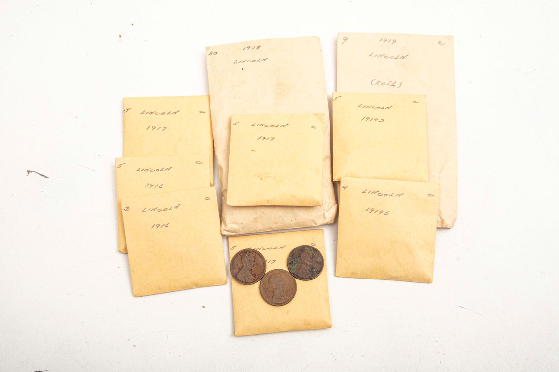 71 Lincoln Pennies.1916 - 1919