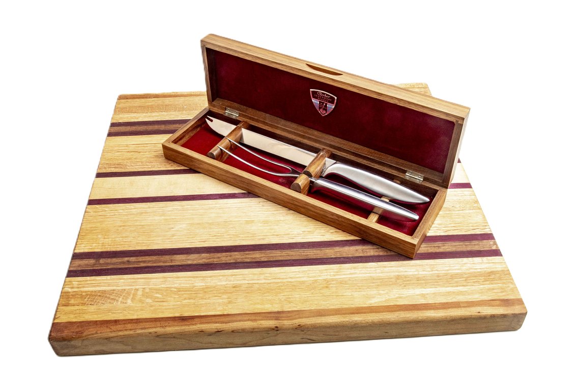 Gerber Carving Set & Custom Cutting Board
