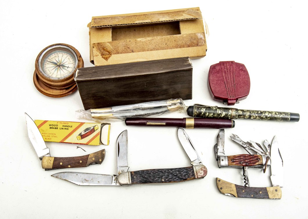 Pocket Knives, Pens & Compasses
