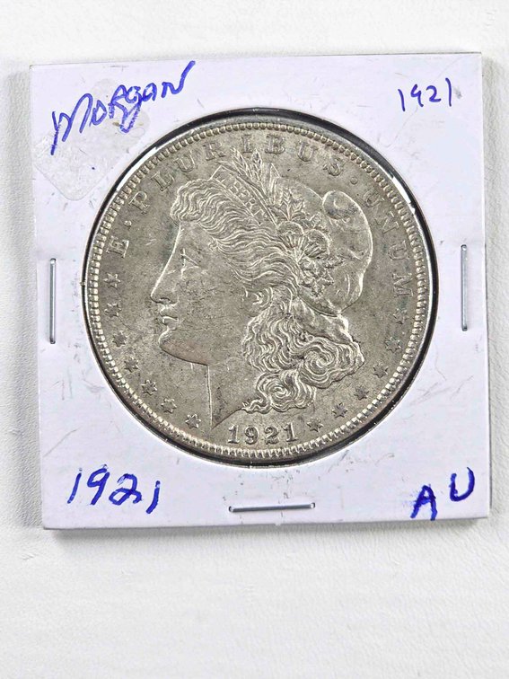 1921 Morgan Silver Dollar in Coin Flip