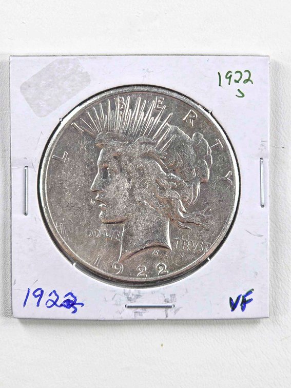 1922-S United States Peace Silver Dollar Coin