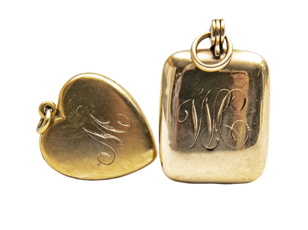Two- 14K Y. Gold Lockets- 13.4 G