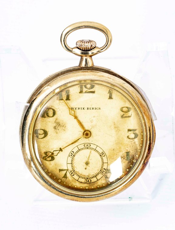 Ryrie Birks Pocket Watch- 14K Gold Case- 52.2 G