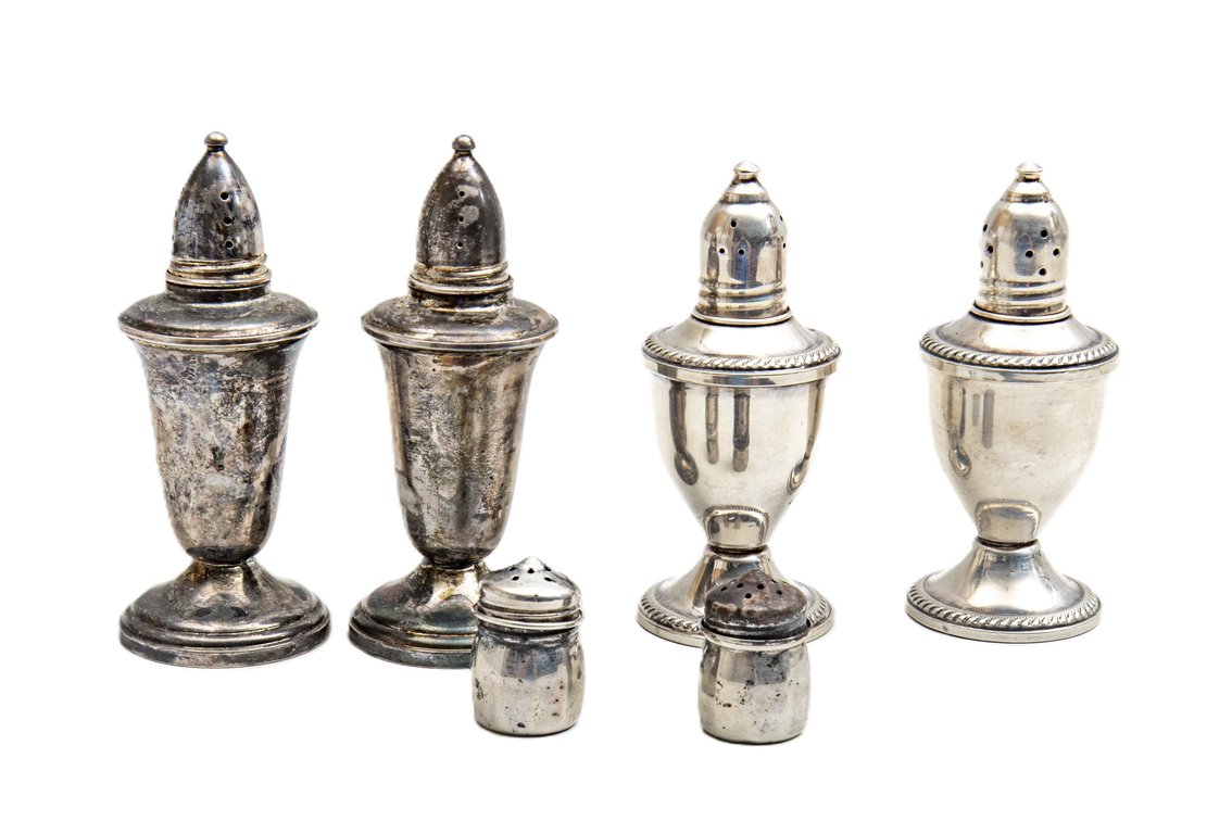 Sterling Salt/Pepper Shakers- 3 Pairs